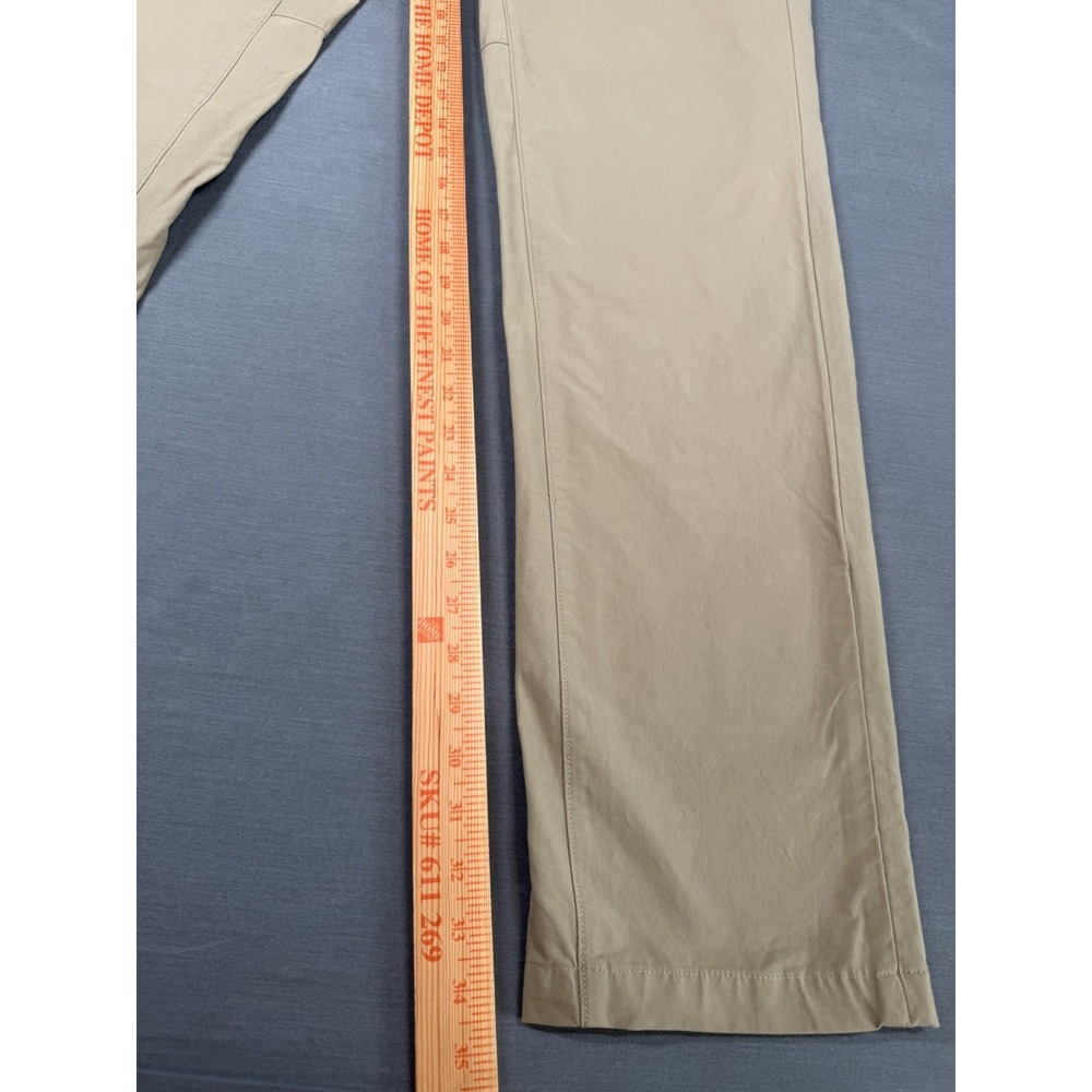 Eddie Bauer Voyager Flex Slim Fit Slim Leg 40x36 Khaki Tan Twill Pant 5 Pkt NWT - Picture 11 of 13